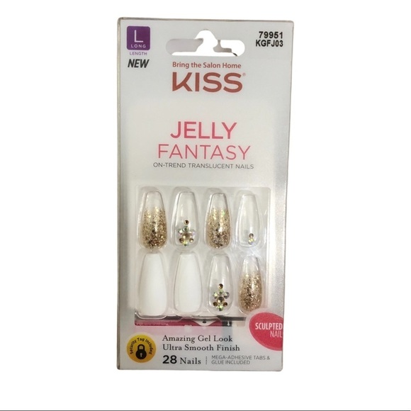 Kiss Jelly Fantasy Sculpted Glue On Gel Nails Set of 2 - Picture 2 of 5